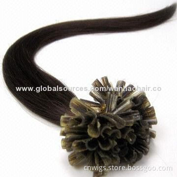 Italian Keratin Prebonded U-tip Remy Human Hair Extension, Various Colors/Waves are Available